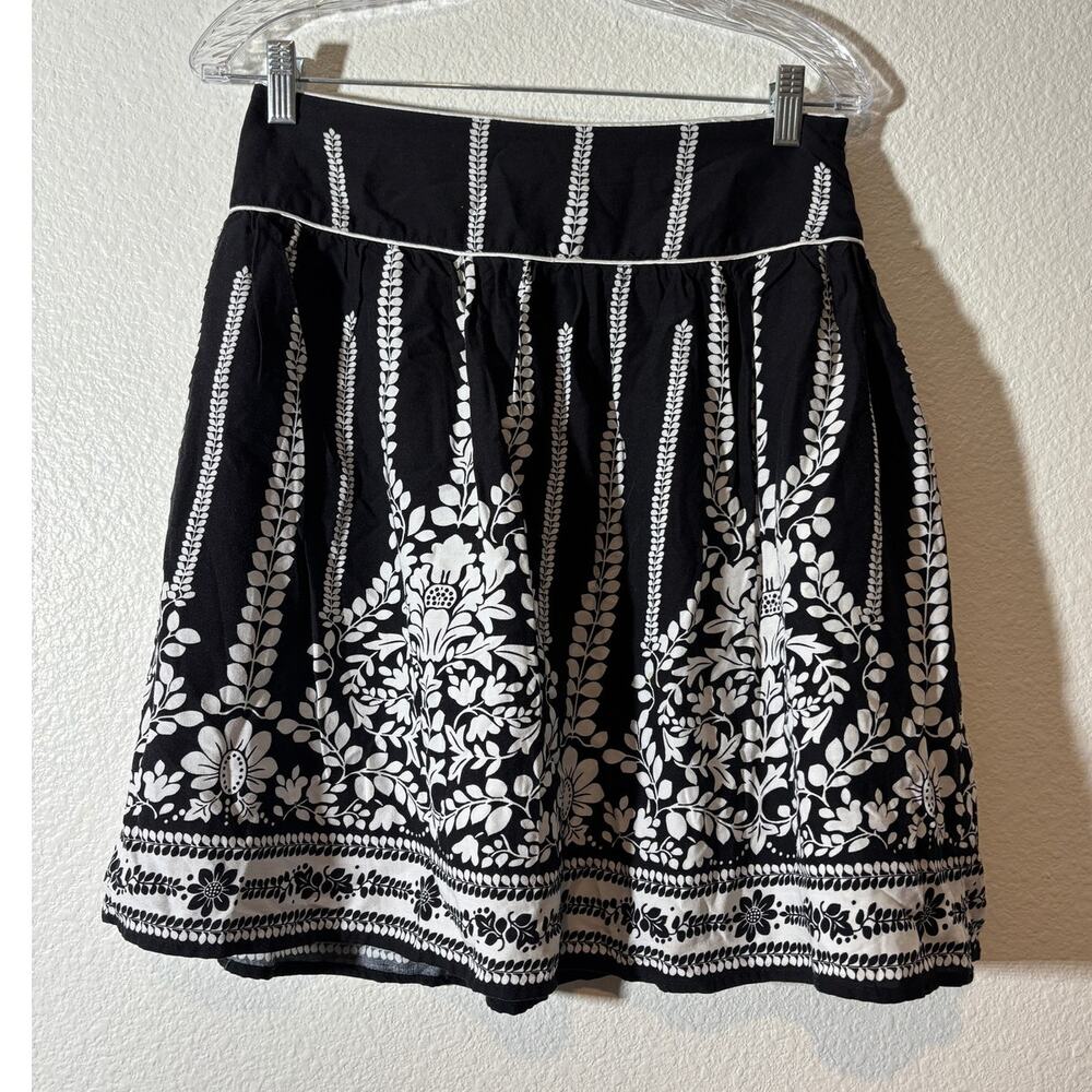 Vintage Y2K Rampage Jrs Size 7 Black & White A-Line Knee-Length Skirt Whimsigoth